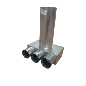 Skrzynka rozprężna kątowa trzy-króćcowa